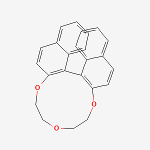 molecular formula C24H20O3 B2558665 2,3,5,6-四氢二萘并[2,1-H:1,2-j][1,4,7]三氧杂环十一烯 CAS No. 128385-60-4
