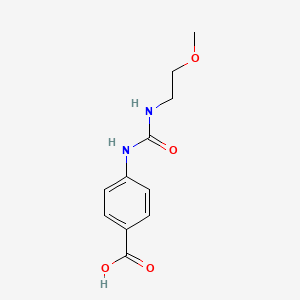 molecular formula C11H14N2O4 B2558669 4-(2-Methoxyethylcarbamoylamino)benzoic acid CAS No. 1146299-40-2