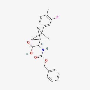 2-[3-(3-Fluoro-4-methylphenyl)-1-bicyclo[1.1.1]pentanyl]-2-(phenylmethoxycarbonylamino)acetic acid