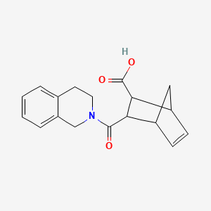 molecular formula C18H19NO3 B2558675 3-(3,4-二氢异喹啉-2(1H)-酰羰基)双环[2.2.1]庚-5-烯-2-甲酸 CAS No. 500128-90-5
