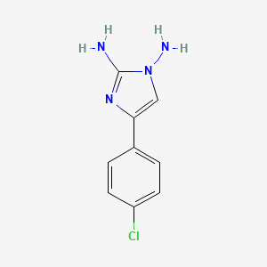 molecular formula C9H9ClN4 B2558676 4-(4-chlorophenyl)-1H-imidazole-1,2-diamine CAS No. 15970-42-0