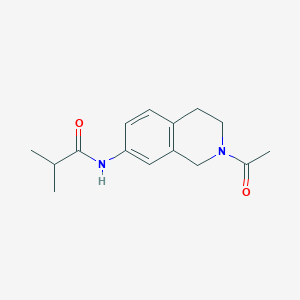 molecular formula C15H20N2O2 B2558678 N-(2-acetyl-1,2,3,4-tetrahydroisoquinolin-7-yl)isobutyramide CAS No. 955636-02-9