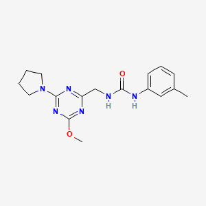 1-((4-Methoxy-6-(pyrrolidin-1-yl)-1,3,5-triazin-2-yl)methyl)-3-(m-tolyl)urea