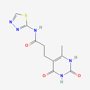 3-(6-methyl-2,4-dioxo-1,2,3,4-tetrahydropyrimidin-5-yl)-N-(1,3,4-thiadiazol-2-yl)propanamide