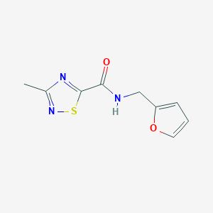 molecular formula C9H9N3O2S B2558703 N-(呋喃-2-基甲基)-3-甲基-1,2,4-噻二唑-5-甲酰胺 CAS No. 1448137-11-8