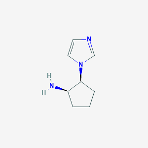 molecular formula C8H13N3 B2558709 2β-(1H-咪唑-1-基)环戊烷-1β-胺 CAS No. 1278520-33-4