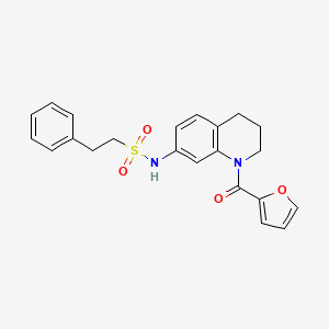 N-[1-(furan-2-carbonyl)-1,2,3,4-tetrahydroquinolin-7-yl]-2-phenylethane-1-sulfonamide