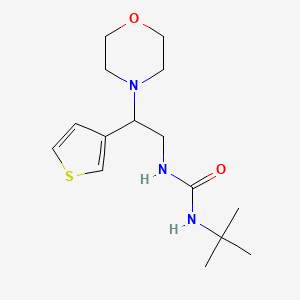 molecular formula C15H25N3O2S B2558724 1-(Tert-butyl)-3-(2-morpholino-2-(thiophen-3-yl)ethyl)urea CAS No. 954691-75-9