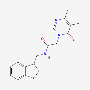 molecular formula C17H19N3O3 B2558725 N-((2,3-dihydrobenzofuran-3-yl)methyl)-2-(4,5-dimethyl-6-oxopyrimidin-1(6H)-yl)acetamide CAS No. 2097891-24-0