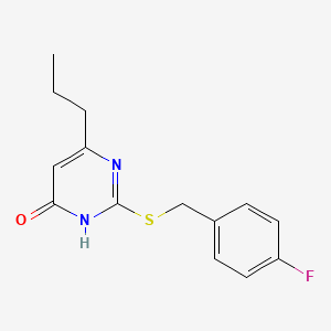 2-((4-fluorobenzyl)thio)-6-propylpyrimidin-4(3H)-one