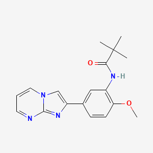 N-(5-(imidazo[1,2-a]pyrimidin-2-yl)-2-methoxyphenyl)pivalamide