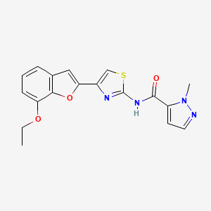 N-(4-(7-ethoxybenzofuran-2-yl)thiazol-2-yl)-1-methyl-1H-pyrazole-5-carboxamide