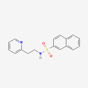 molecular formula C17H16N2O2S B2558754 (2-Naphthylsulfonyl)(2-(2-pyridyl)ethyl)amine CAS No. 321714-76-5