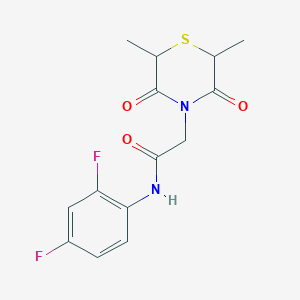 N-(2,4-difluorophenyl)-2-(2,6-dimethyl-3,5-dioxothiomorpholin-4-yl)acetamide