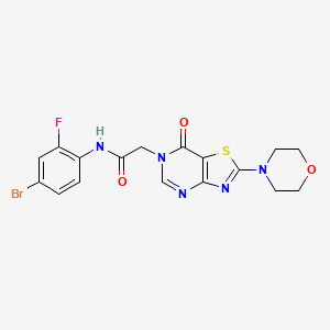 N-(4-bromo-2-fluorophenyl)-2-(2-morpholino-7-oxothiazolo[4,5-d]pyrimidin-6(7H)-yl)acetamide