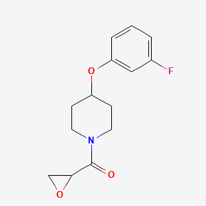 molecular formula C14H16FNO3 B2558763 [4-(3-Fluorophenoxy)piperidin-1-yl]-(oxiran-2-yl)methanone CAS No. 2411293-81-5