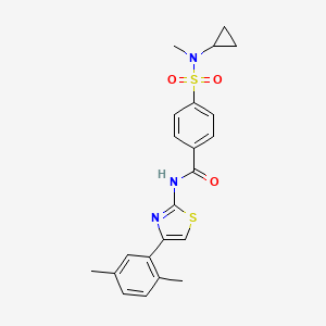4-(N-cyclopropyl-N-methylsulfamoyl)-N-(4-(2,5-dimethylphenyl)thiazol-2-yl)benzamide