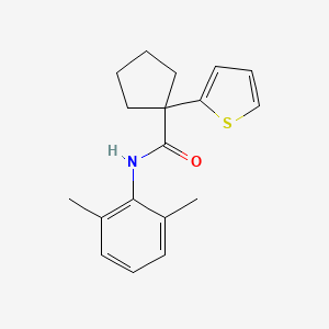 N-(2,6-dimethylphenyl)-1-(thiophen-2-yl)cyclopentanecarboxamide