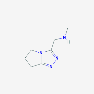 molecular formula C7H12N4 B2558772 N-(6,7-dihydro-5H-pyrrolo[2,1-c][1,2,4]triazol-3-ylmethyl)-N-methylamine CAS No. 923687-30-3