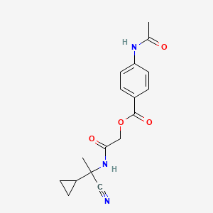 molecular formula C17H19N3O4 B2558776 [2-[(1-Cyano-1-cyclopropylethyl)amino]-2-oxoethyl] 4-acetamidobenzoate CAS No. 930888-08-7
