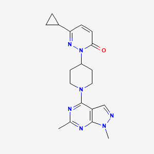 6-cyclopropyl-2-(1-{1,6-dimethyl-1H-pyrazolo[3,4-d]pyrimidin-4-yl}piperidin-4-yl)-2,3-dihydropyridazin-3-one