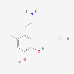 molecular formula C9H14ClNO2 B2558784 4-(2-Aminoethyl)-5-methylbenzene-1,2-diol hydrochloride CAS No. 1706459-21-3