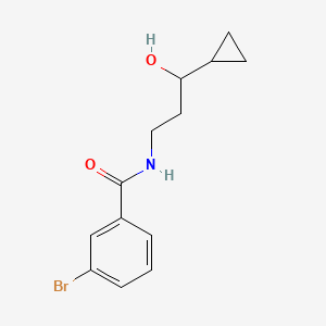 molecular formula C13H16BrNO2 B2558786 3-bromo-N-(3-cyclopropyl-3-hydroxypropyl)benzamide CAS No. 1396782-00-5