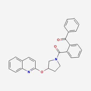 (2-Benzoylphenyl)(3-(quinolin-2-yloxy)pyrrolidin-1-yl)methanone