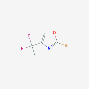 molecular formula C5H4BrF2NO B2558790 2-溴-4-(1,1-二氟乙基)-1,3-噁唑 CAS No. 1781152-80-4