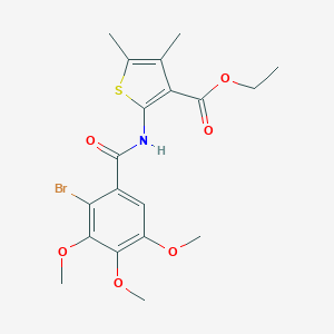 molecular formula C19H22BrNO6S B255880 Ethyl 2-[(2-bromo-3,4,5-trimethoxybenzoyl)amino]-4,5-dimethyl-3-thiophenecarboxylate 