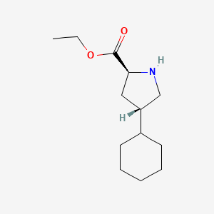 Ethyl (2S,4S)-4-cyclohexylpyrrolidine-2-carboxylate