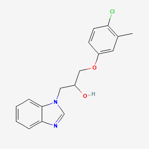 molecular formula C17H17ClN2O2 B2558806 1-(1H-苯并咪唑-1-基)-3-(4-氯-3-甲基苯氧基)丙烷-2-醇 CAS No. 1030097-39-2