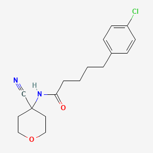 5-(4-Chlorophenyl)-N-(4-cyanooxan-4-YL)pentanamide