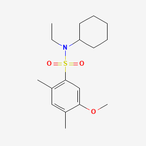 molecular formula C17H27NO3S B2558809 N-cyclohexyl-N-ethyl-5-methoxy-2,4-dimethylbenzenesulfonamide CAS No. 667892-72-0