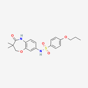 N-(3,3-dimethyl-4-oxo-2,3,4,5-tetrahydrobenzo[b][1,4]oxazepin-8-yl)-4-propoxybenzenesulfonamide