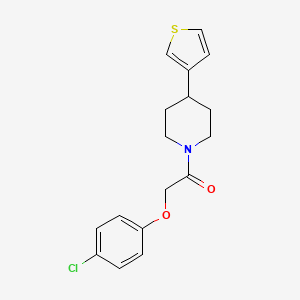 molecular formula C17H18ClNO2S B2558825 2-(4-Chlorophenoxy)-1-(4-(thiophen-3-yl)piperidin-1-yl)ethanone CAS No. 1396674-55-7