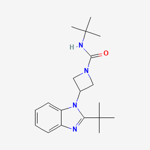 molecular formula C19H28N4O B2558827 N-tert-butyl-3-(2-tert-butyl-1H-1,3-benzodiazol-1-yl)azetidine-1-carboxamide CAS No. 2415456-01-6