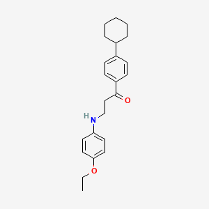 molecular formula C23H29NO2 B2558836 1-(4-Cyclohexylphenyl)-3-(4-ethoxyanilino)-1-propanone CAS No. 883794-38-5