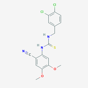 N-(2-cyano-4,5-dimethoxyphenyl)-N'-(3,4-dichlorobenzyl)thiourea