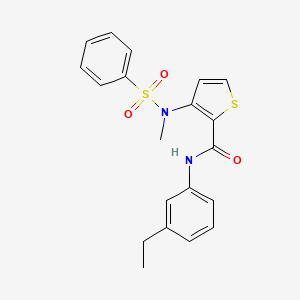 molecular formula C20H20N2O3S2 B2558839 N-(3-ethylphenyl)-3-[methyl(phenylsulfonyl)amino]thiophene-2-carboxamide CAS No. 1226436-58-3