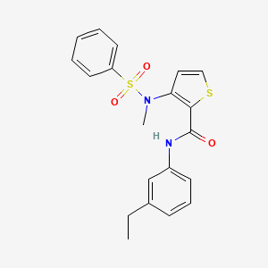 N-(3-ethylphenyl)-3-(N-methylbenzenesulfonamido)thiophene-2-carboxamide