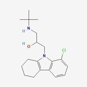 molecular formula C19H27ClN2O B2558846 1-(tert-butylamino)-3-(8-chloro-1,2,3,4-tetrahydro-9H-carbazol-9-yl)propan-2-ol CAS No. 942870-52-2