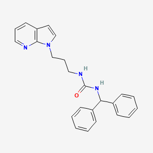 molecular formula C24H24N4O B2558847 1-(3-(1H-pyrrolo[2,3-b]pyridin-1-yl)propyl)-3-benzhydrylurea CAS No. 1798023-90-1