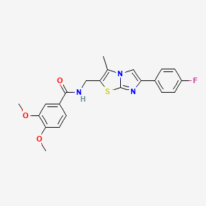 N-((6-(4-fluorophenyl)-3-methylimidazo[2,1-b]thiazol-2-yl)methyl)-3,4-dimethoxybenzamide