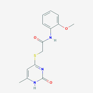molecular formula C14H15N3O3S B2558850 N-(2-methoxyphenyl)-2-[(6-methyl-2-oxo-1H-pyrimidin-4-yl)sulfanyl]acetamide CAS No. 905691-17-0