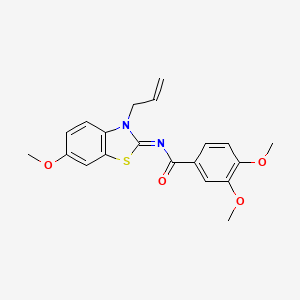 molecular formula C20H20N2O4S B2558855 (Z)-N-(3-allyl-6-methoxybenzo[d]thiazol-2(3H)-ylidene)-3,4-dimethoxybenzamide CAS No. 941871-58-5