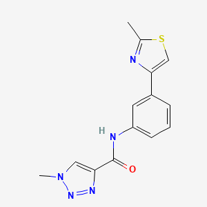 molecular formula C14H13N5OS B2558857 1-methyl-N-(3-(2-methylthiazol-4-yl)phenyl)-1H-1,2,3-triazole-4-carboxamide CAS No. 1206999-53-2
