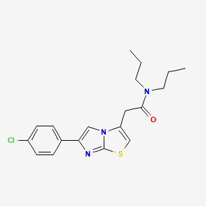 molecular formula C19H22ClN3OS B2558866 2-[6-(4-chlorophenyl)imidazo[2,1-b][1,3]thiazol-3-yl]-N,N-dipropylacetamide CAS No. 897457-81-7