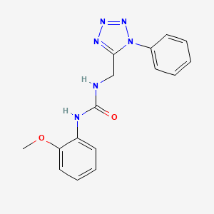 molecular formula C16H16N6O2 B2558867 1-(2-methoxyphenyl)-3-((1-phenyl-1H-tetrazol-5-yl)methyl)urea CAS No. 951483-06-0