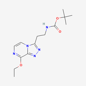 molecular formula C14H21N5O3 B2558868 Tert-butyl (2-(8-ethoxy-[1,2,4]triazolo[4,3-a]pyrazin-3-yl)ethyl)carbamate CAS No. 2034155-36-5